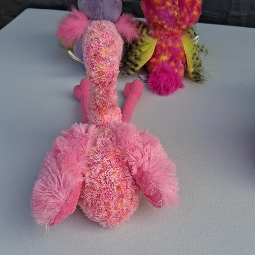 Plush Toy Birds Lot Of 5 Aurora Flamingo Peeps Pink Hatchimal Bird Circus